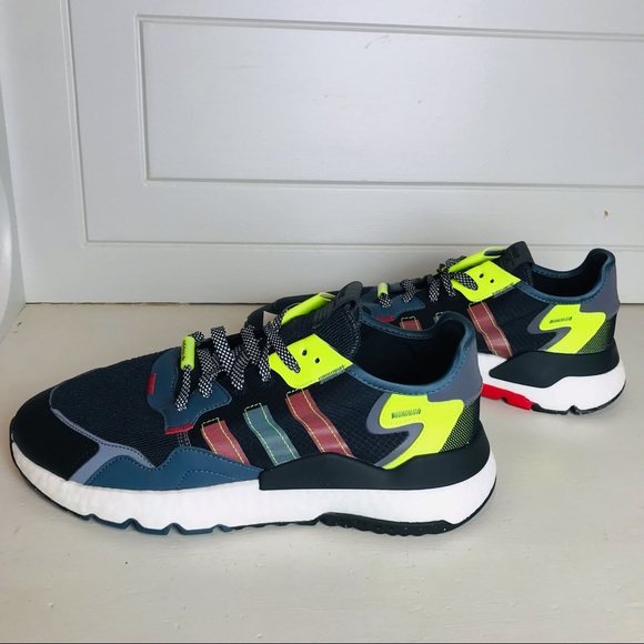 Adidas Nite Jogger Grey Blue Yellow - Picture 2 of 7